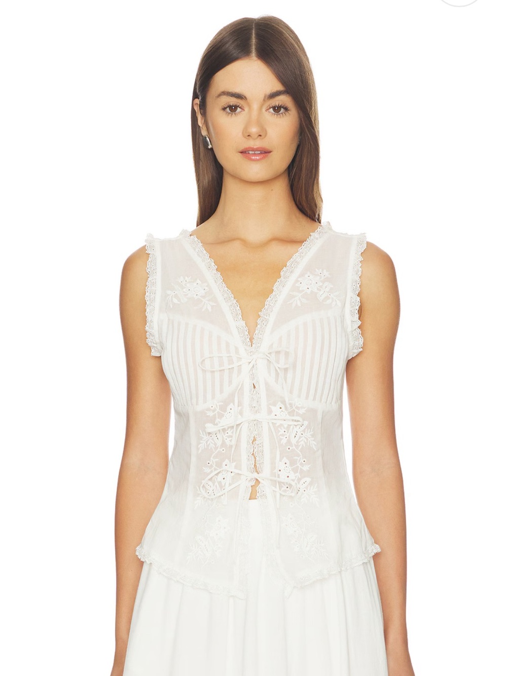 ASTR The Label Carrie top in White